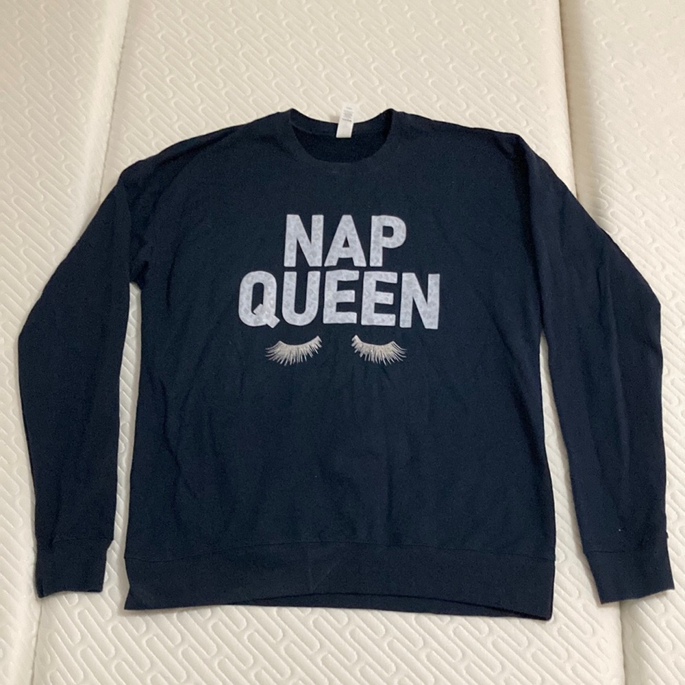 NWOT Nap Queen Navy Blue Crewneck Sweatshirt Unisex Medium
